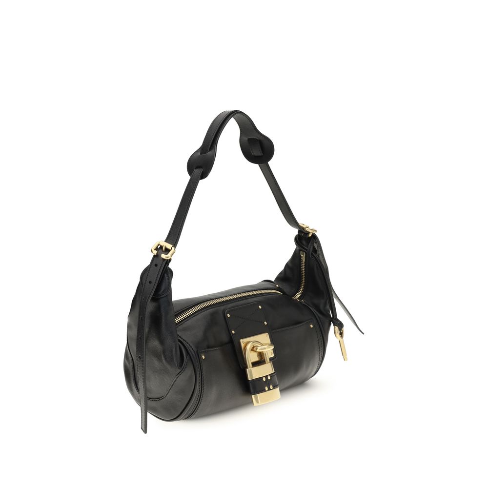 2026 New Arrival Chloé Black Calf Leather Bos Taurus Shoulder Bag
