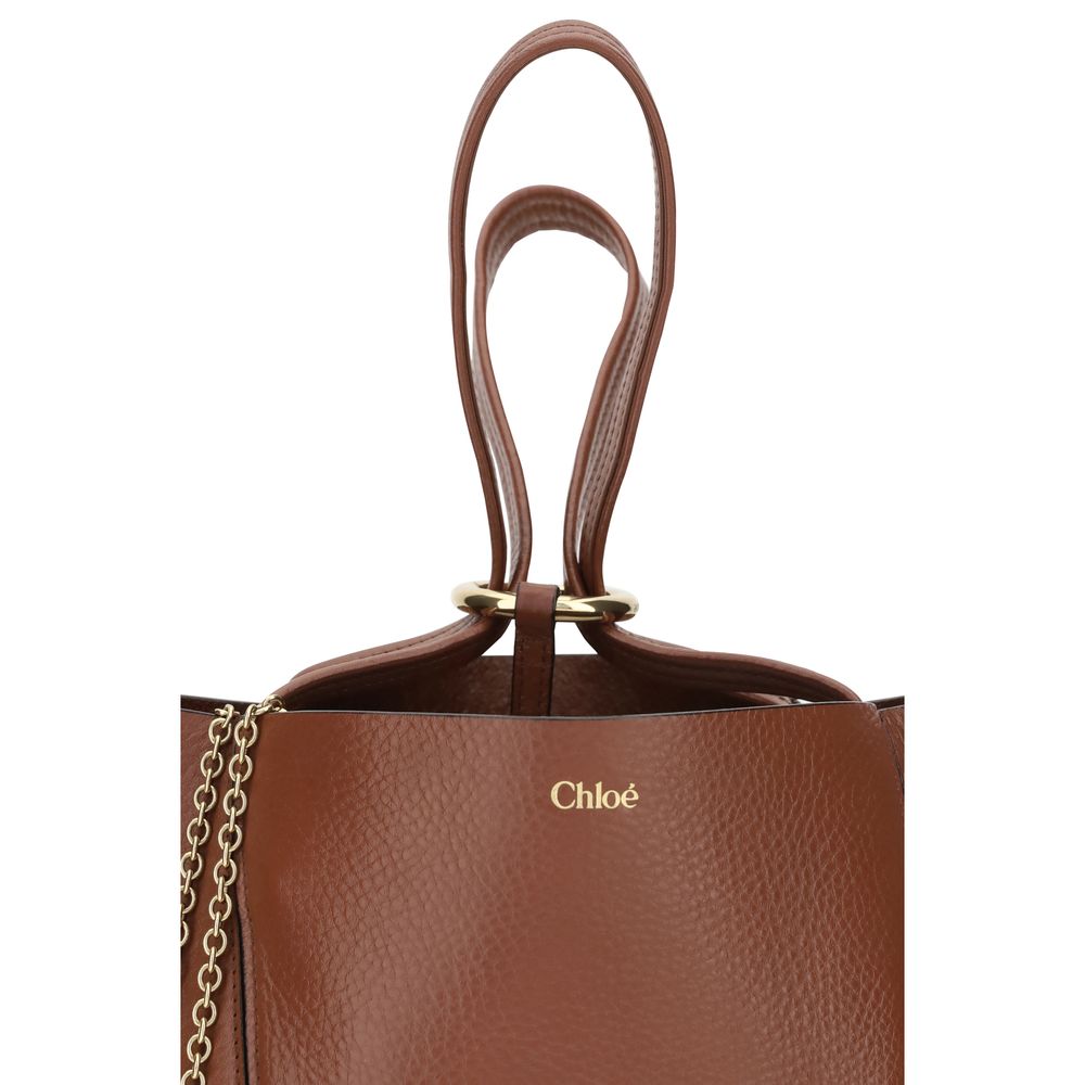 2026 New Arrival Chloé Brown Calf Leather Bos Taurus Shoulder Bag