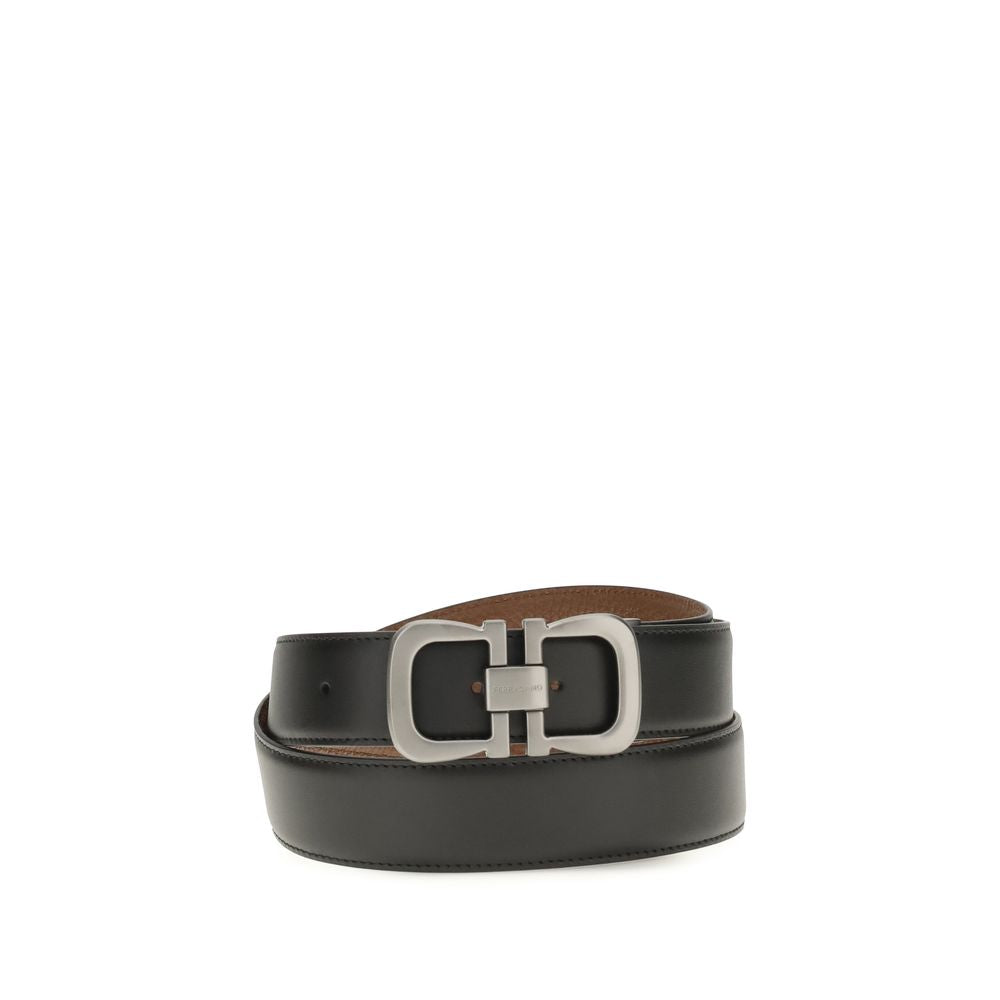 2026 New Arrival Ferragamo Black Calf Leather Bos Taurus Regular Belt
