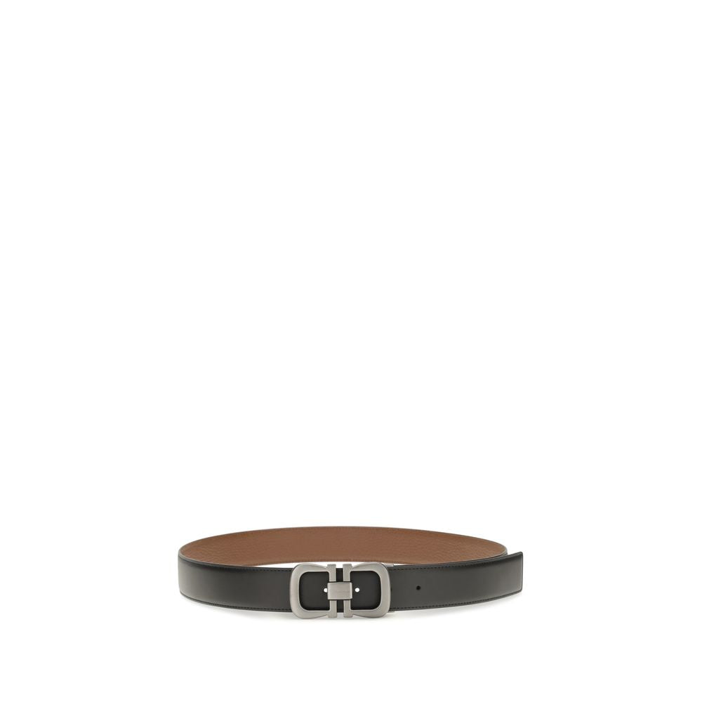 2026 New Arrival Ferragamo Black Calf Leather Bos Taurus Regular Belt
