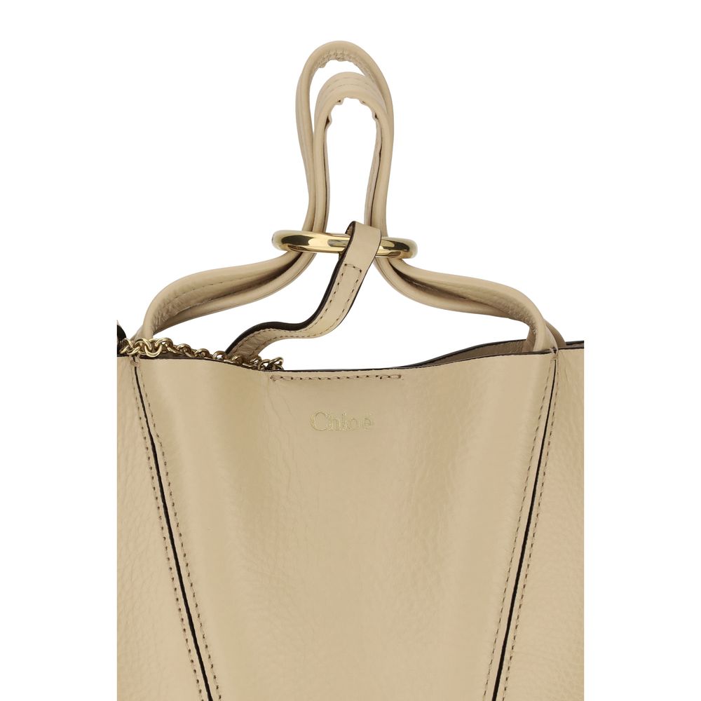 2026 New Arrival Chloé Beige Calf Leather Bos Taurus Shoulder Bag