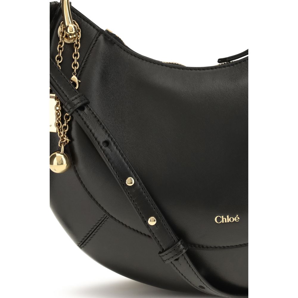 2026 New Arrival Chloé Black Calf Leather Bos Taurus Shoulder Bag