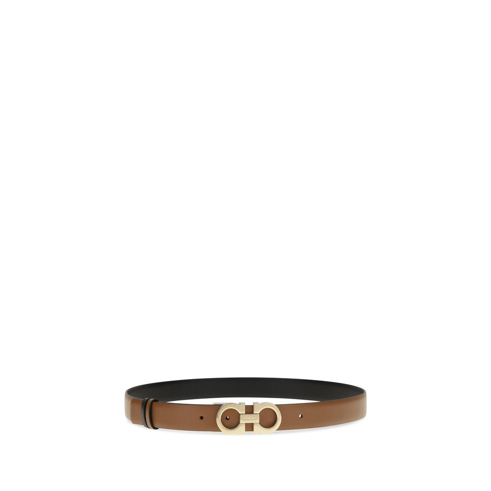 2026 New Arrival Ferragamo Brown Calf Leather Bos Taurus Regular Belt