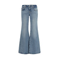 2026 New Arrival 7FOR Blue Cotton Flared Jeans