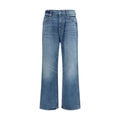 2026 New Arrival 7FOR Blue Cotton Relaxed Fit Jeans