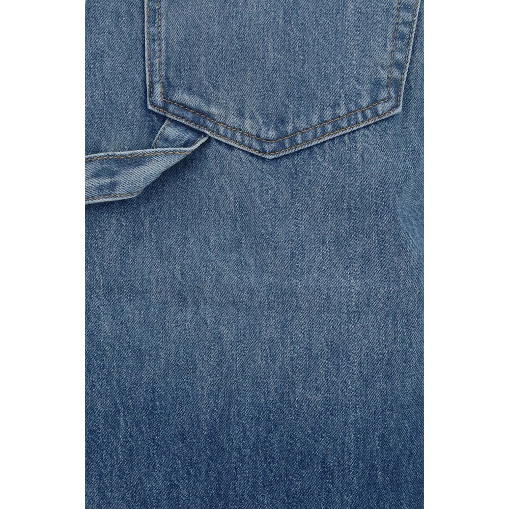 2026 New Arrival 7FOR Blue Cotton Bermuda Shorts