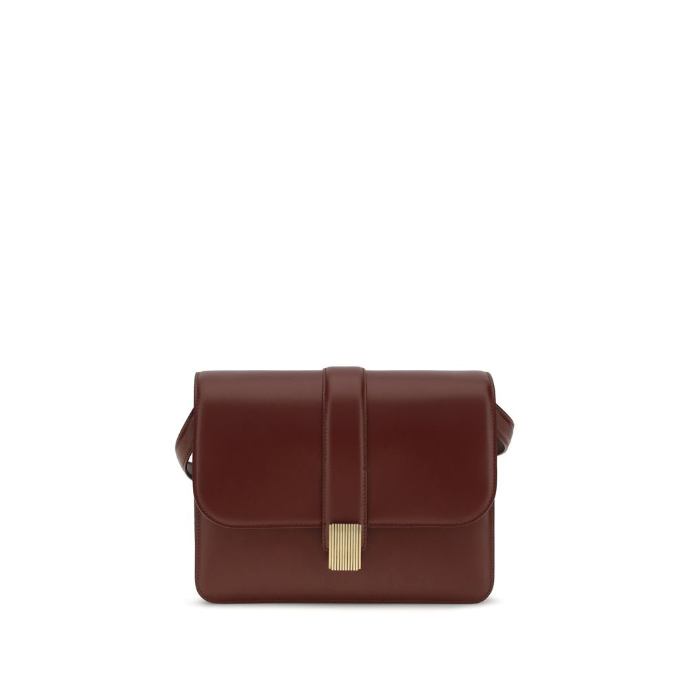 2026 New Arrival Khaite Bordeaux Calf Leather Bos Taurus Shoulder Bag