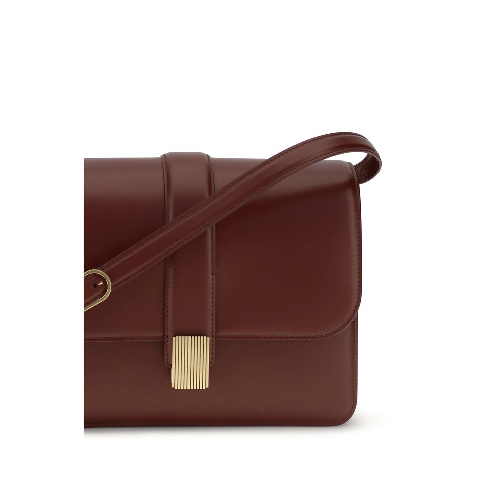 2026 New Arrival Khaite Bordeaux Calf Leather Bos Taurus Shoulder Bag