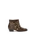 2026 New Arrival Chloé Brown Calf Leather Bos Taurus Ankle Boots