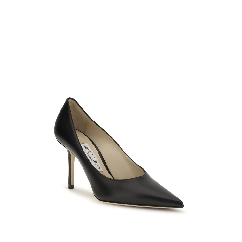 2026 New Arrival Jimmy Choo Black Calf Leather Bos Taurus High Heel Pumps
