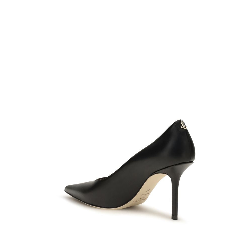 2026 New Arrival Jimmy Choo Black Calf Leather Bos Taurus High Heel Pumps