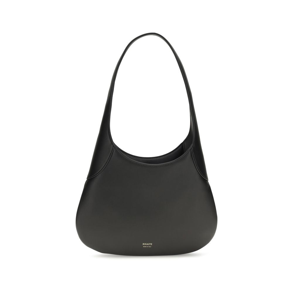 2026 New Arrival Khaite Black Calf Leather Bos Taurus Handbag