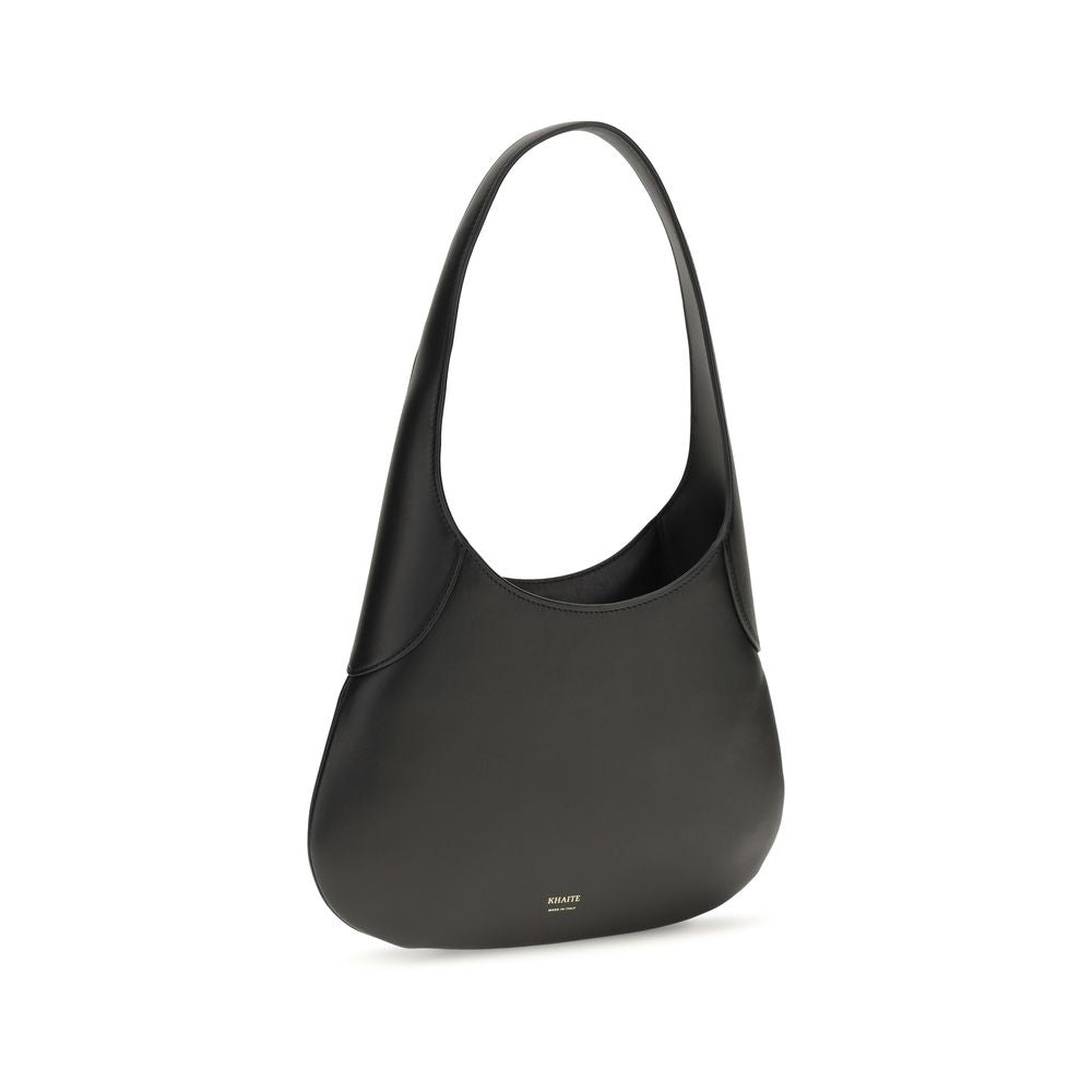 2026 New Arrival Khaite Black Calf Leather Bos Taurus Handbag