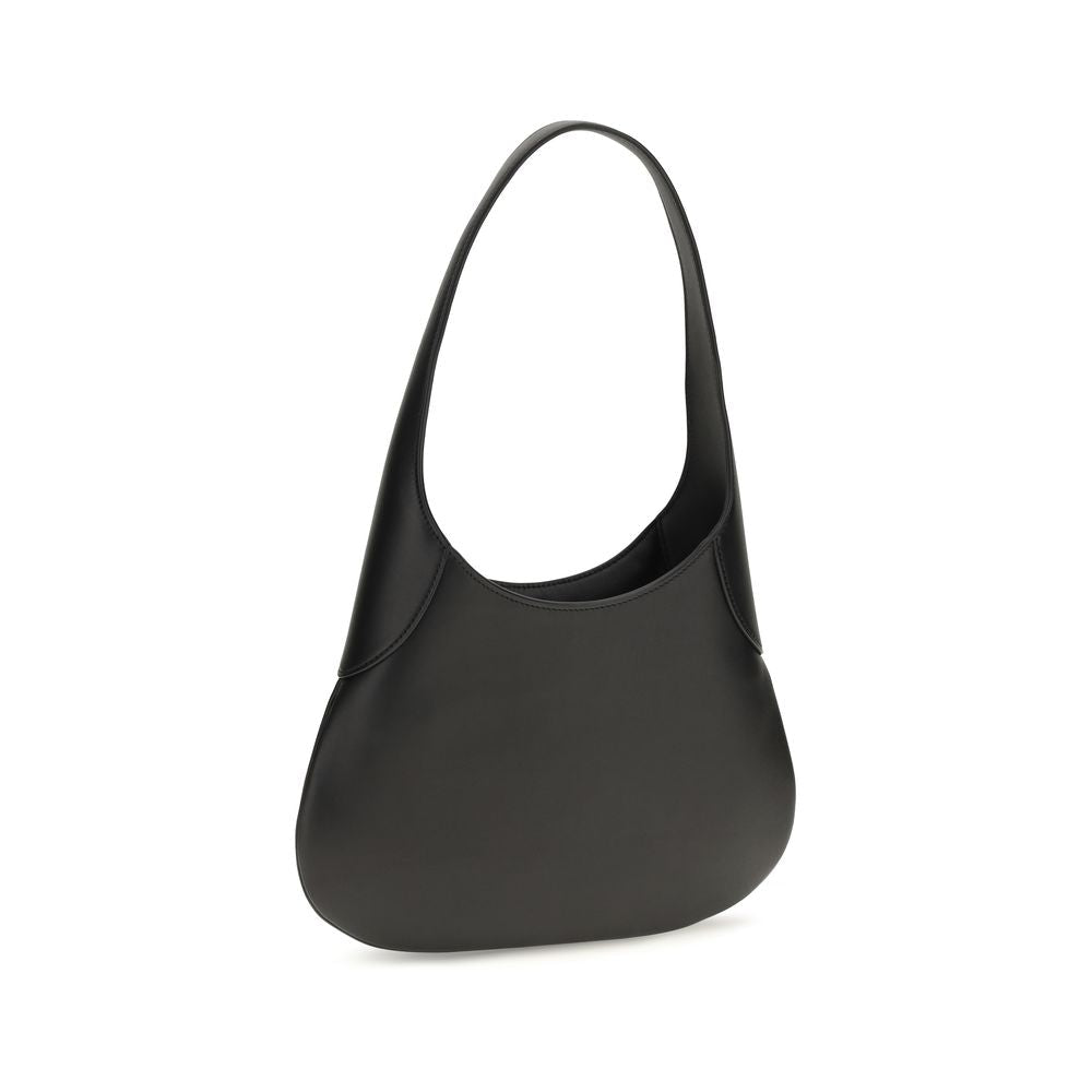 2026 New Arrival Khaite Black Calf Leather Bos Taurus Handbag