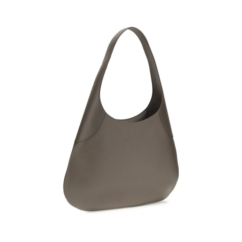 2026 New Arrival Khaite Gray Calf Leather Bos Taurus Handbag