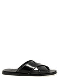 2026 New Arrival Church's Black Calf Leather Bos Taurus Slides