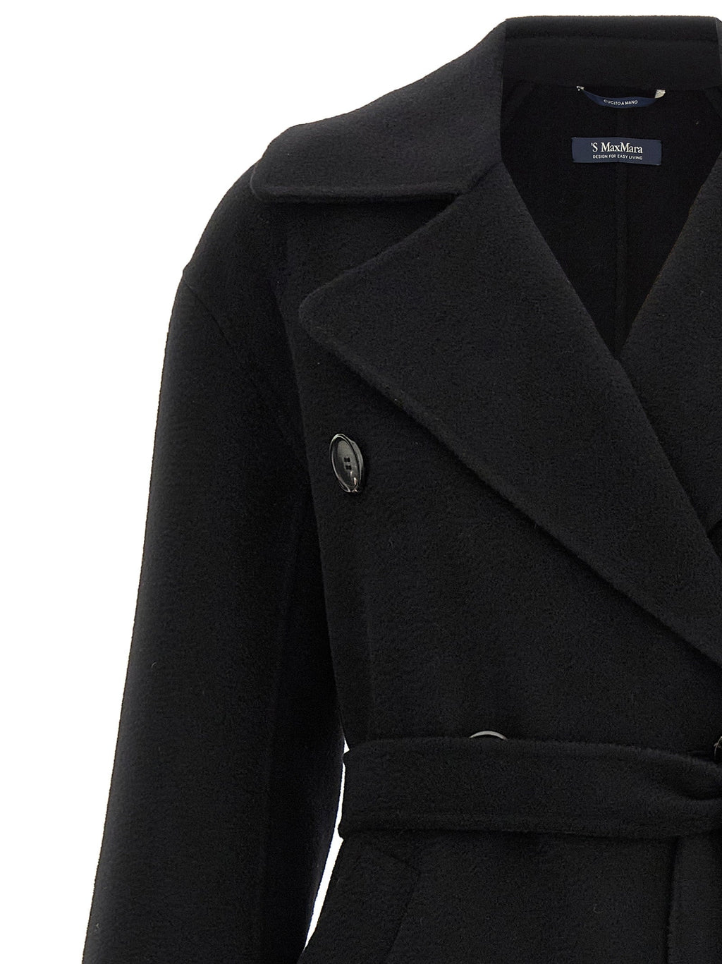 2026 New Arrival 'S Max Mara Black Virgin Wool Coat