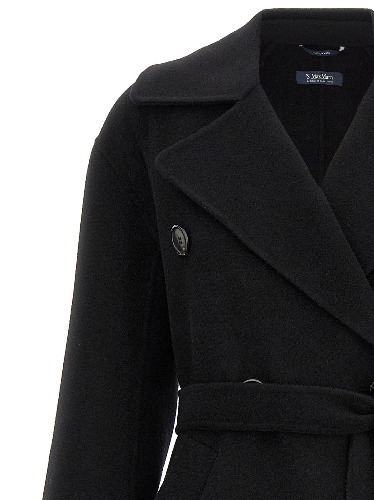 2026 New Arrival 'S Max Mara Black Virgin Wool Coat