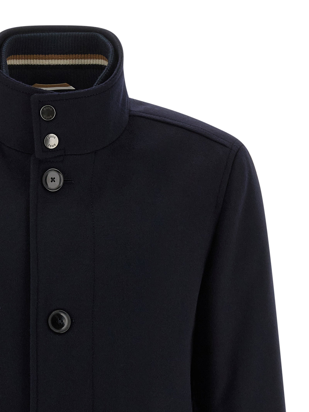 2026 New Arrival Hugo Boss Blue Wool Coat