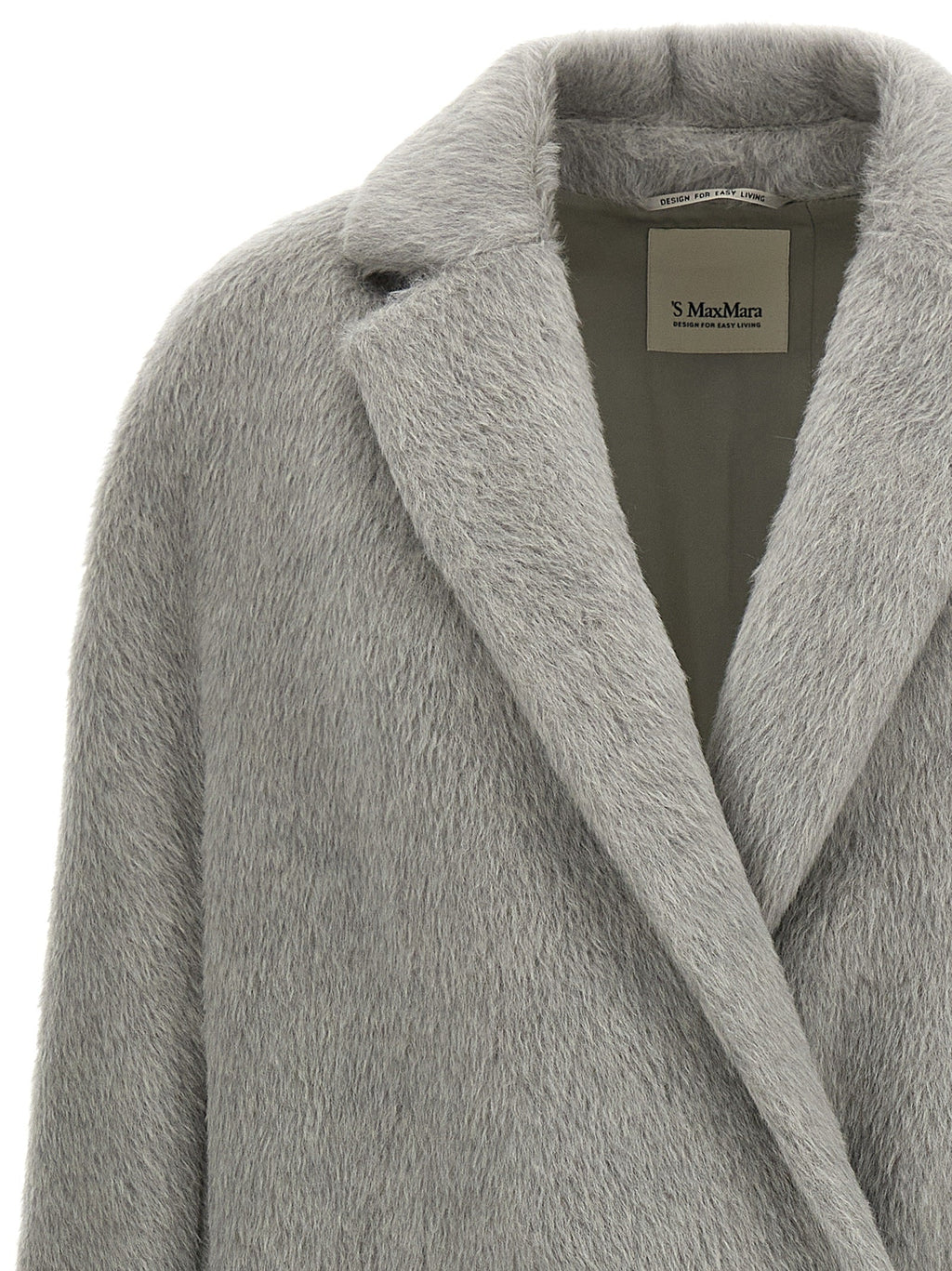 2026 New Arrival 'S Max Mara Gray Alpaca Leather Coat