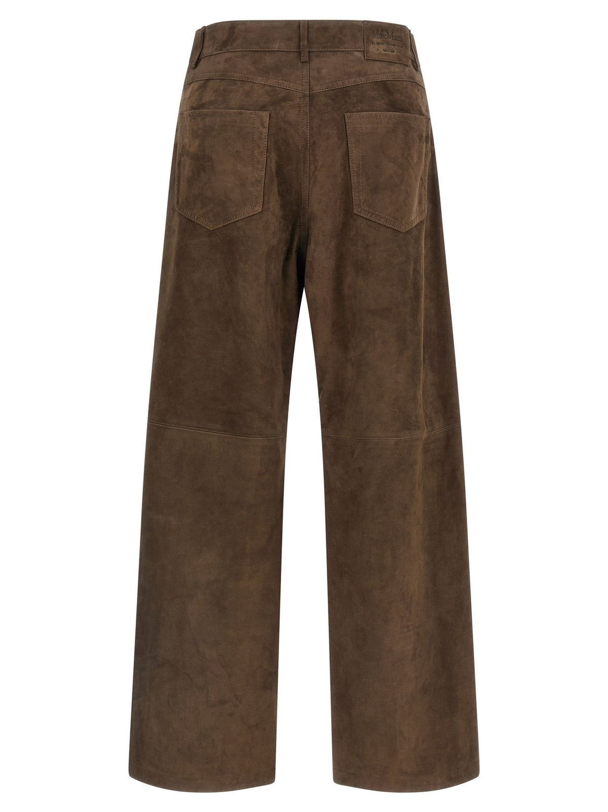 2026 New Arrival 'S Max Mara Brown Lamb Leather Casual Pants