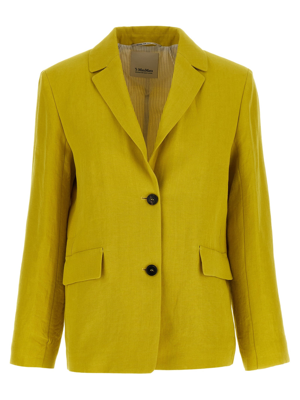 2026 New Arrival 'S Max Mara Bicolor Linen Blazer