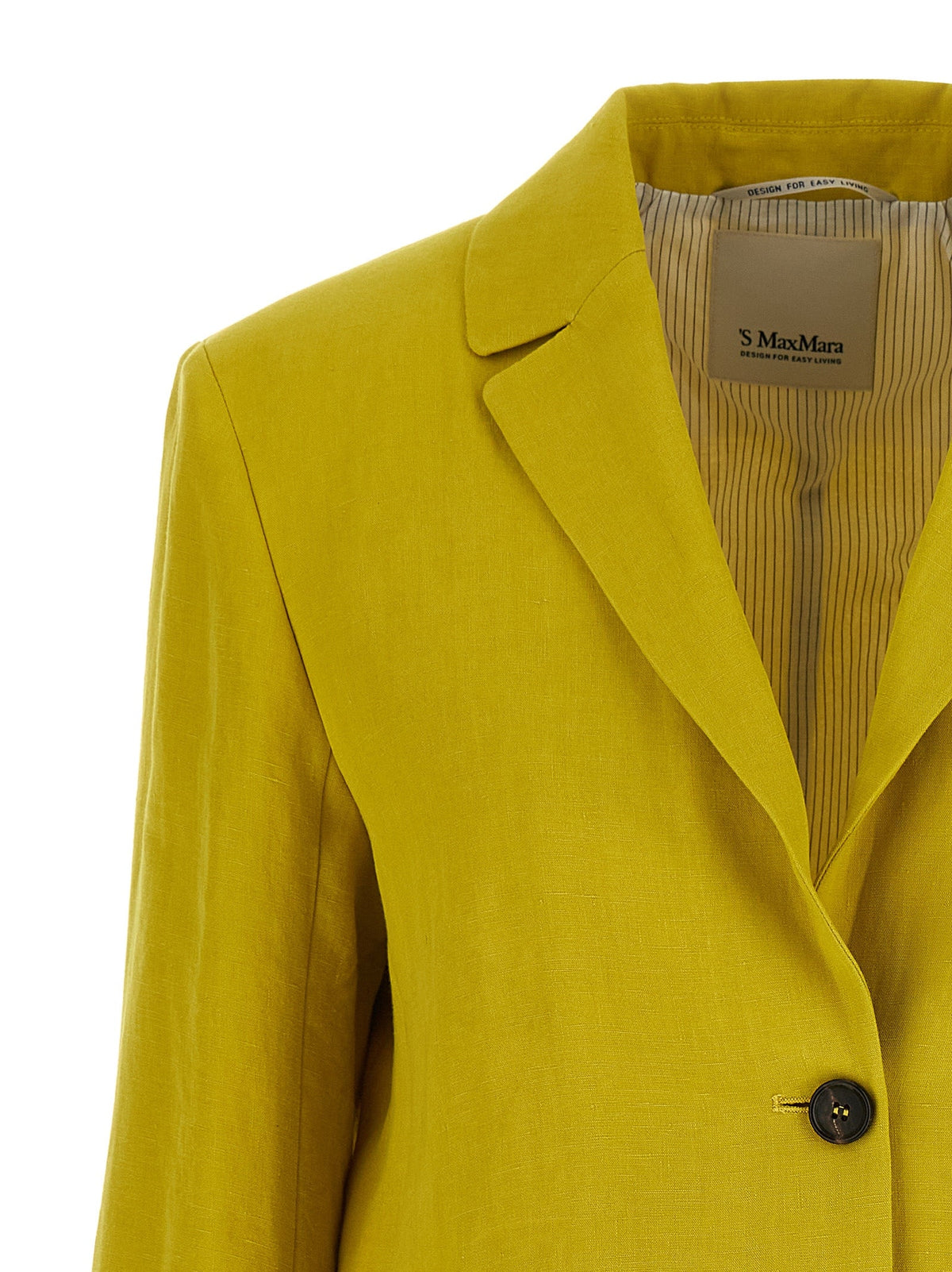 2026 New Arrival 'S Max Mara Bicolor Linen Blazer