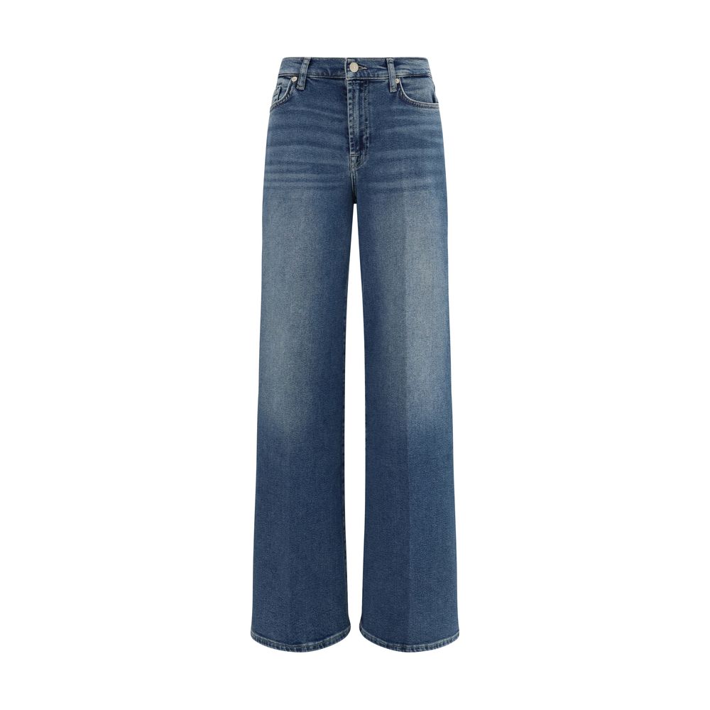 2026 New Arrival 7FOR Blue Cotton Flared Jeans