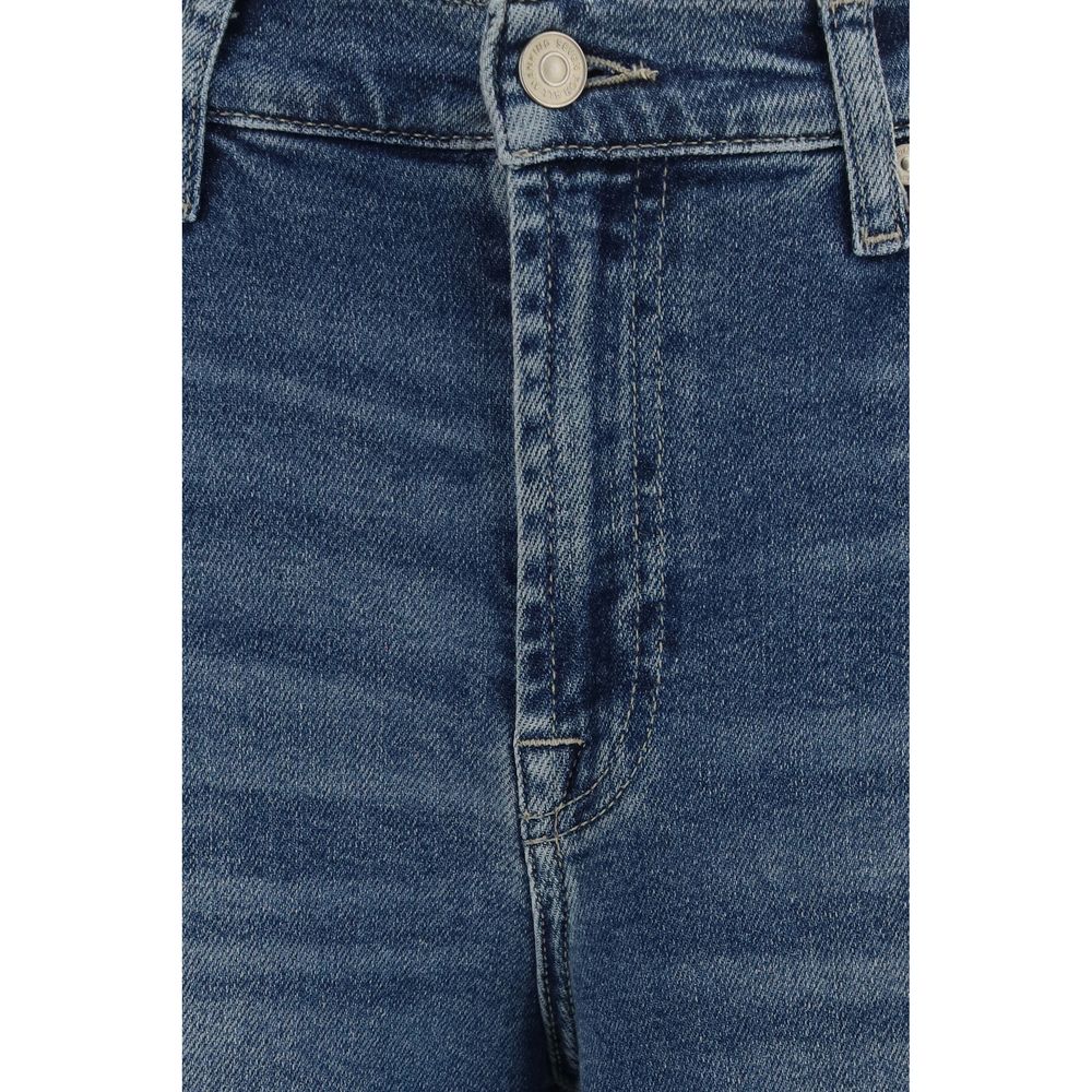 2026 New Arrival 7FOR Blue Cotton Flared Jeans