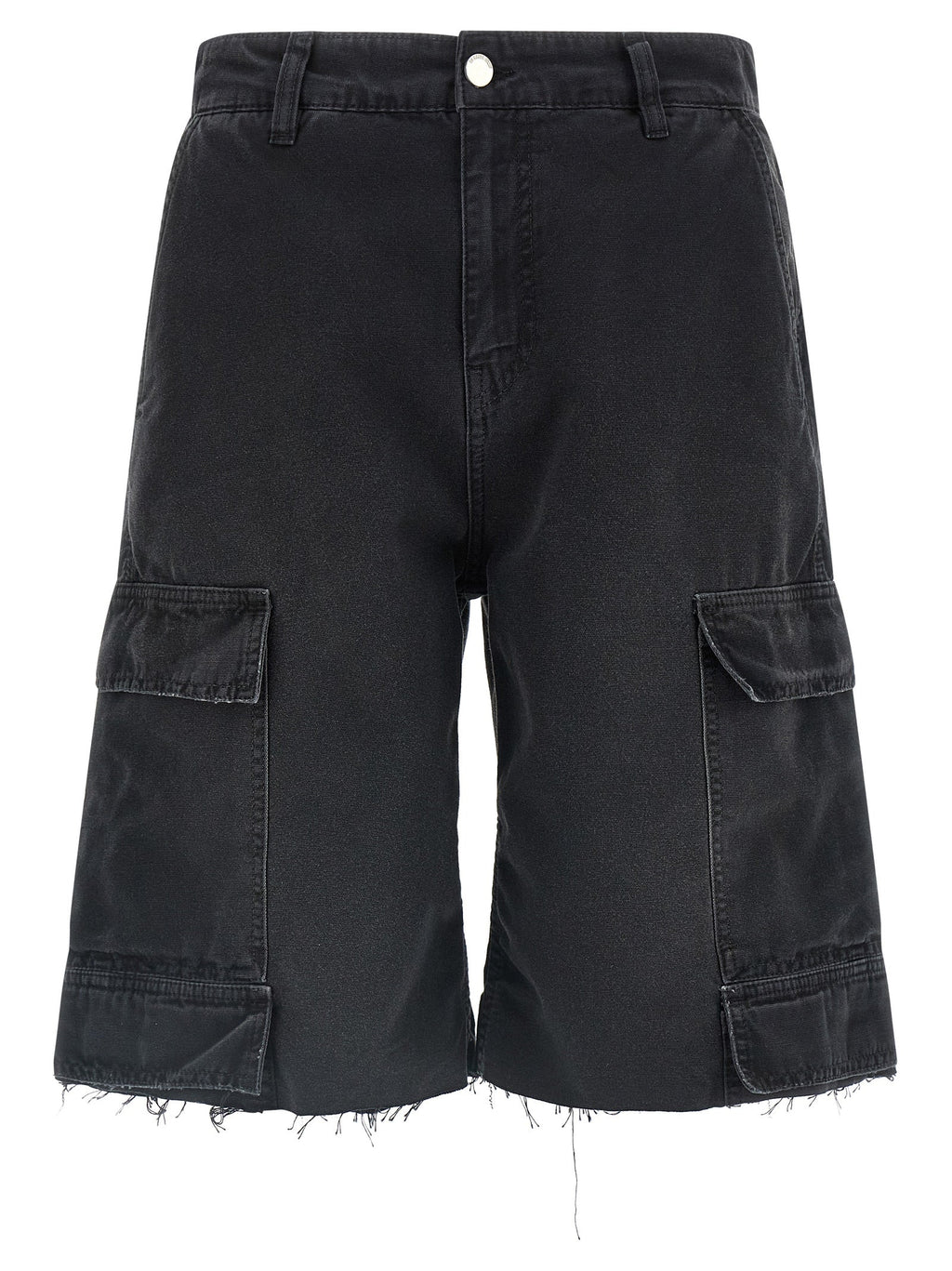 2026 New Arrival 44 Label Group Black Cotton Bermuda Shorts
