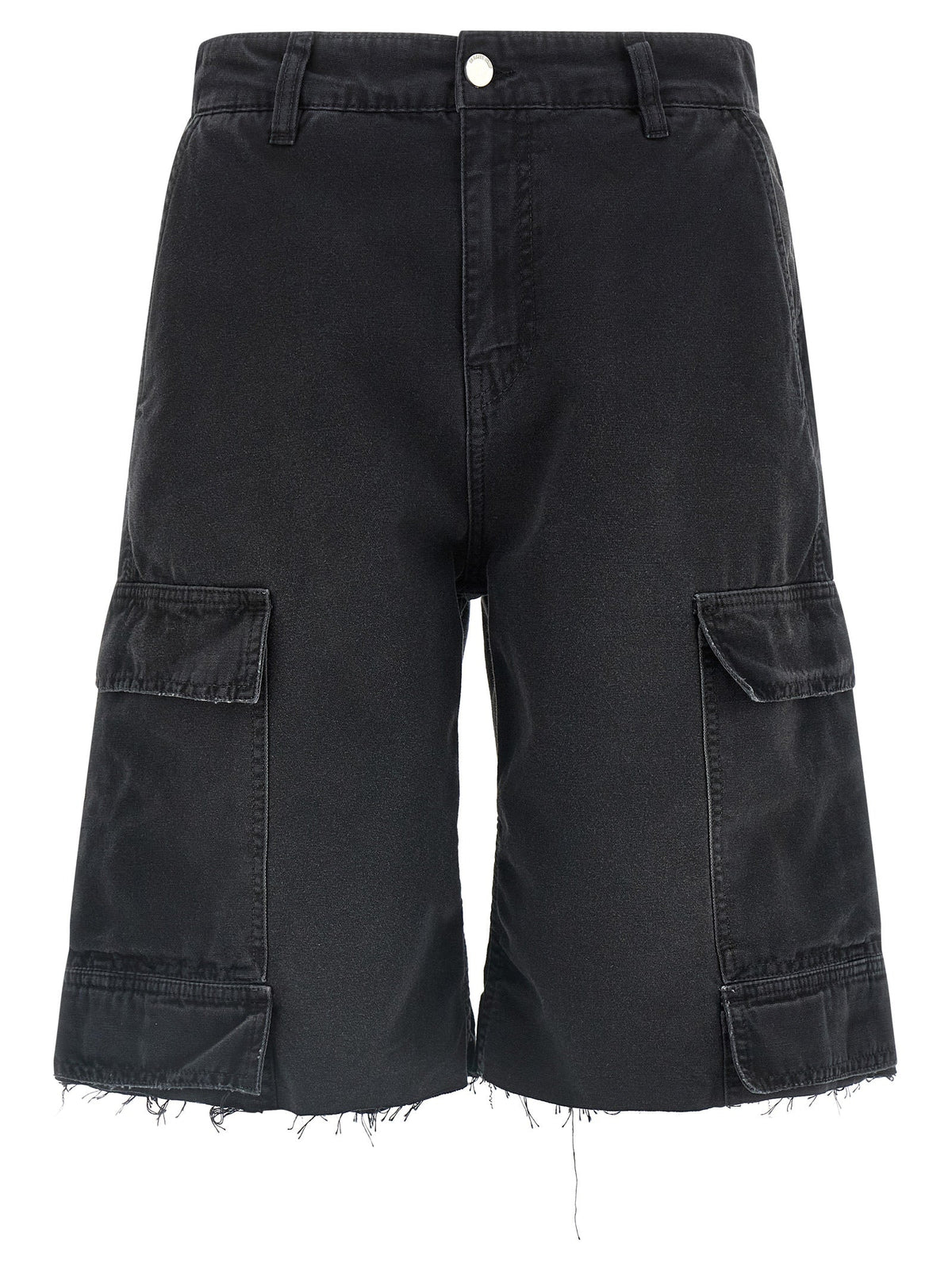 2026 New Arrival 44 Label Group Black Cotton Bermuda Shorts