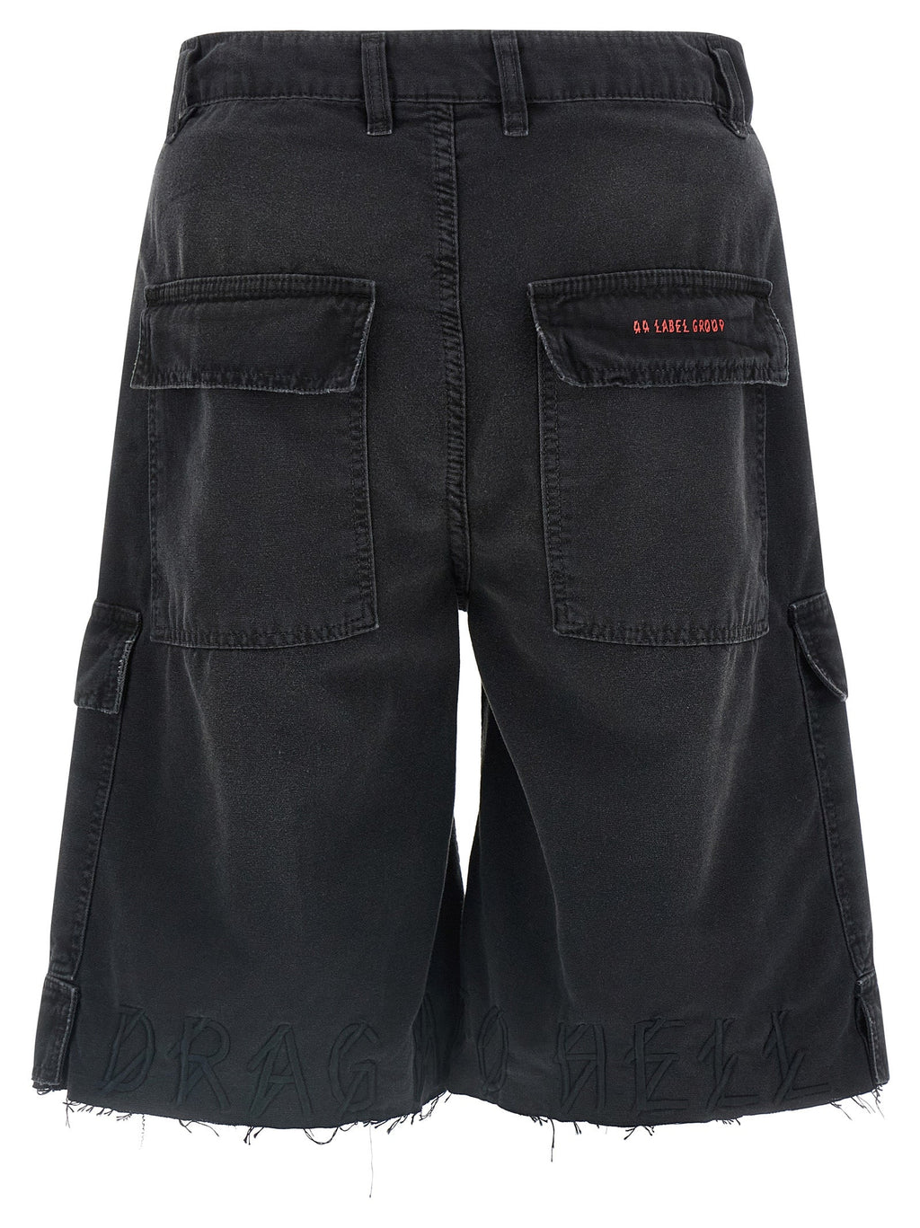 2026 New Arrival 44 Label Group Black Cotton Bermuda Shorts