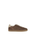 2026 New Arrival Brunello Cucinelli Beige Calf Leather Bos Taurus Low Top Sneakers