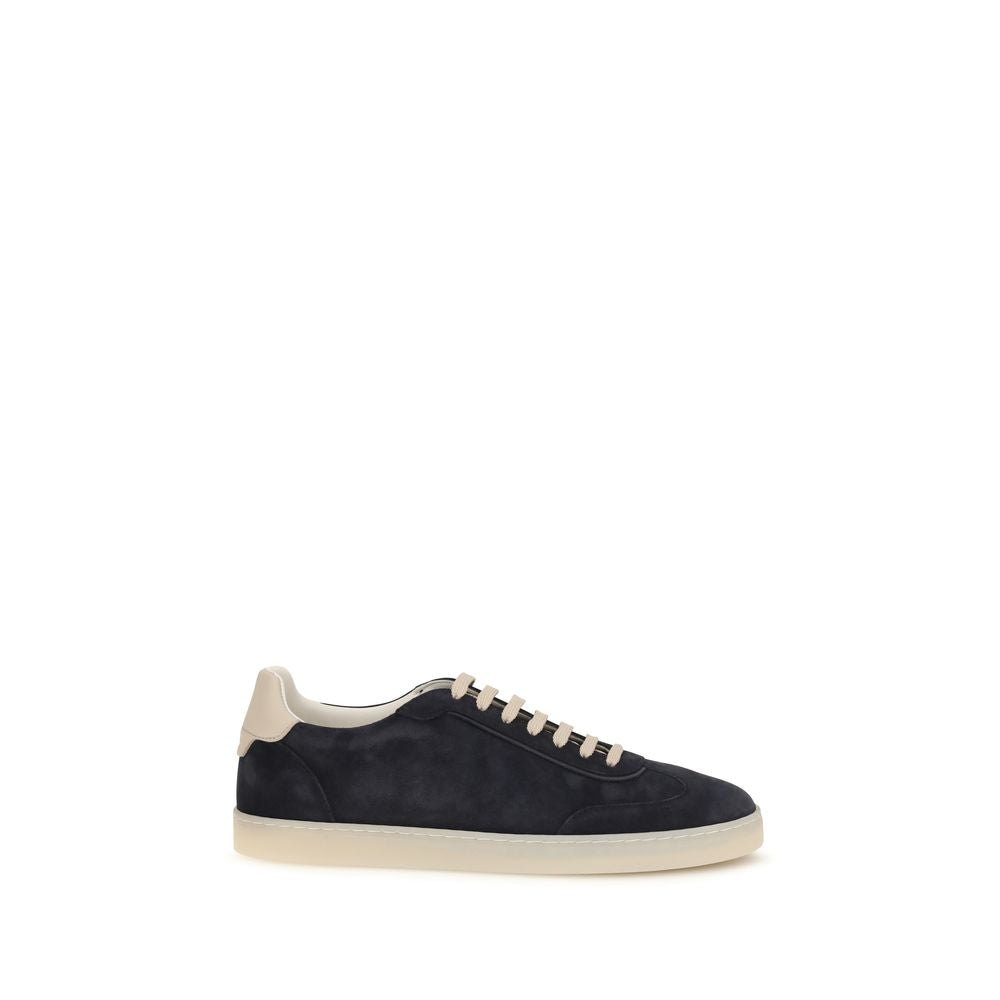 2026 New Arrival Brunello Cucinelli Brown Calf Leather Bos Taurus Low Top Sneakers