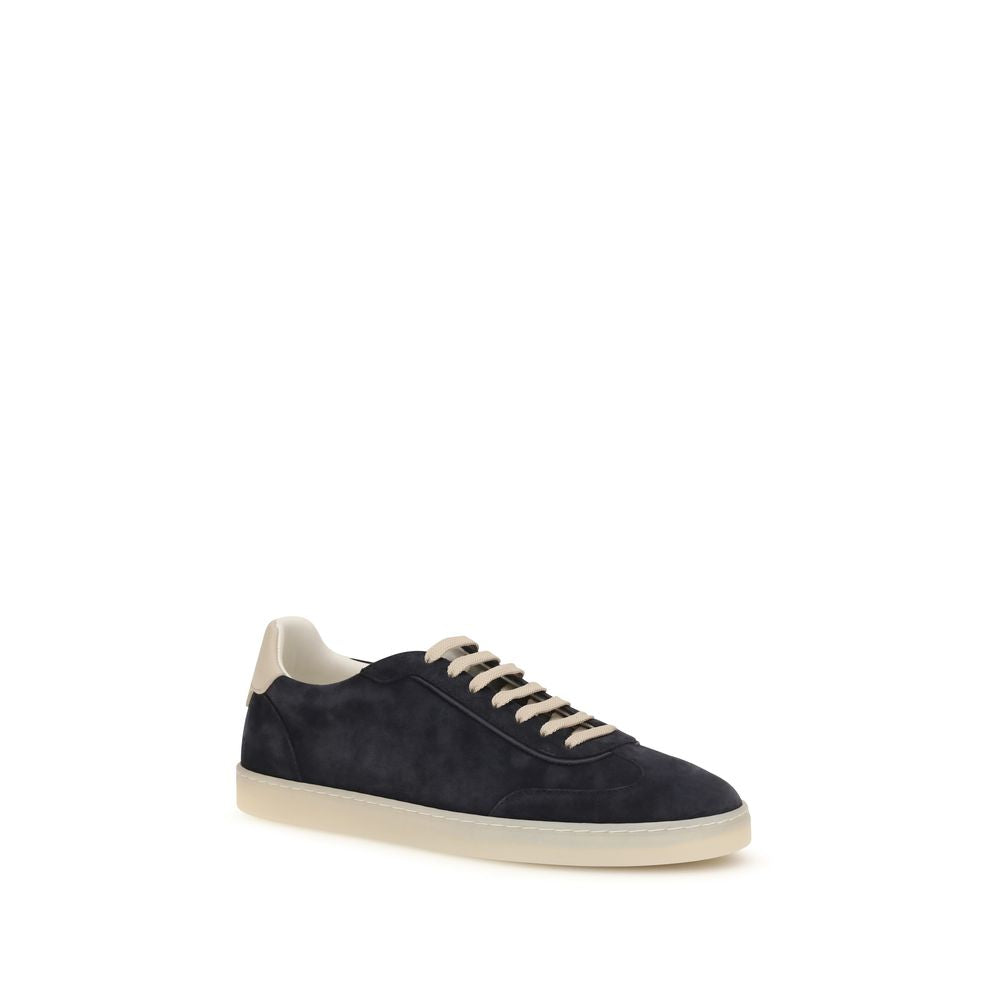 2026 New Arrival Brunello Cucinelli Brown Calf Leather Bos Taurus Low Top Sneakers