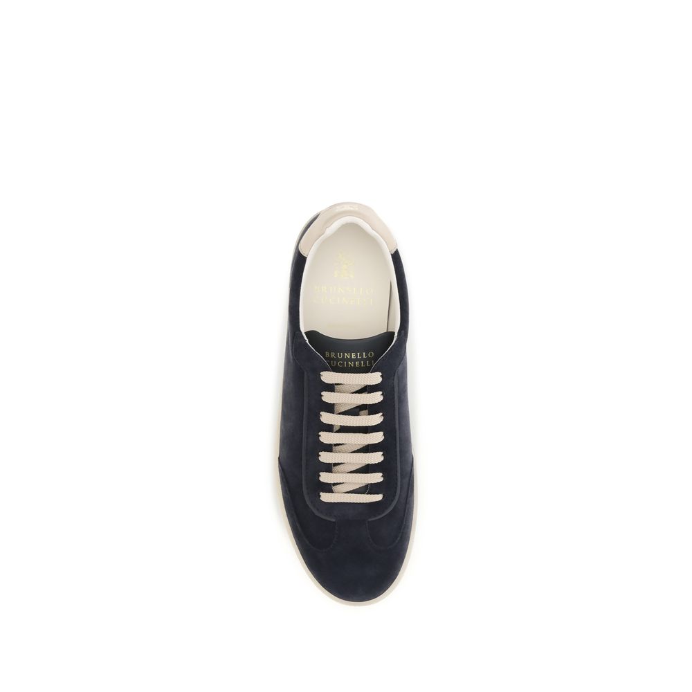 2026 New Arrival Brunello Cucinelli Brown Calf Leather Bos Taurus Low Top Sneakers
