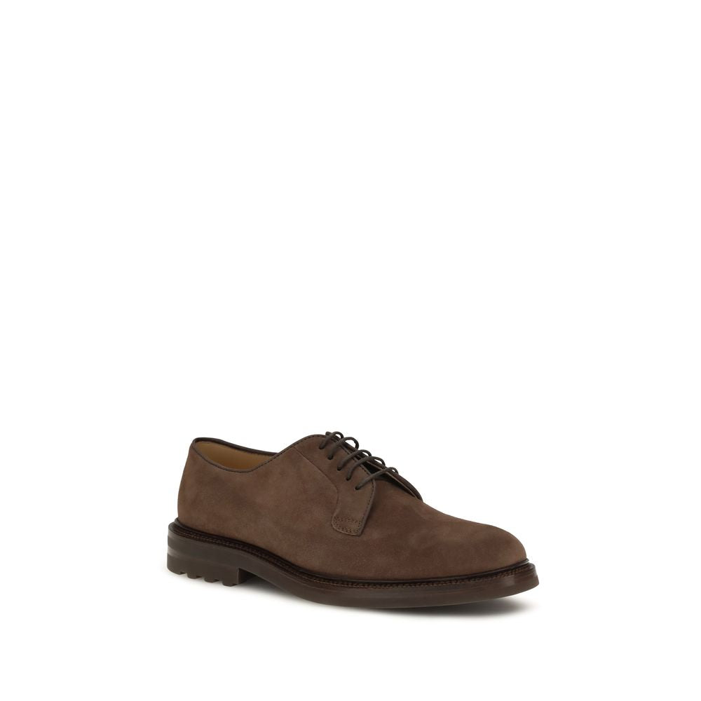 2026 New Arrival Brunello Cucinelli Brown Calf Leather Bos Taurus Oxfords And Derbies