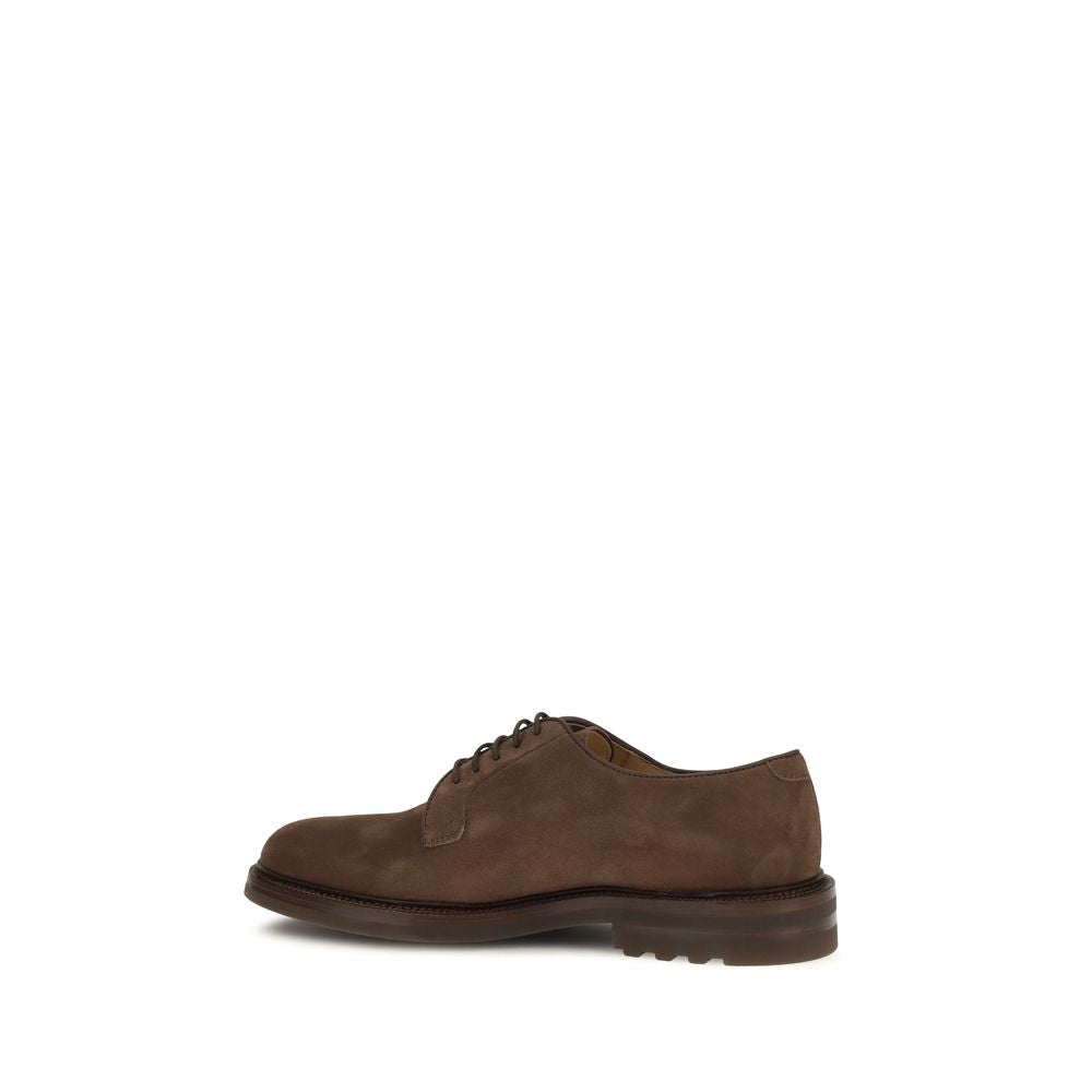 2026 New Arrival Brunello Cucinelli Brown Calf Leather Bos Taurus Oxfords And Derbies