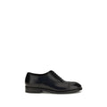 2026 New Arrival Santoni Black Calf Leather Bos Taurus Oxfords And Derbies