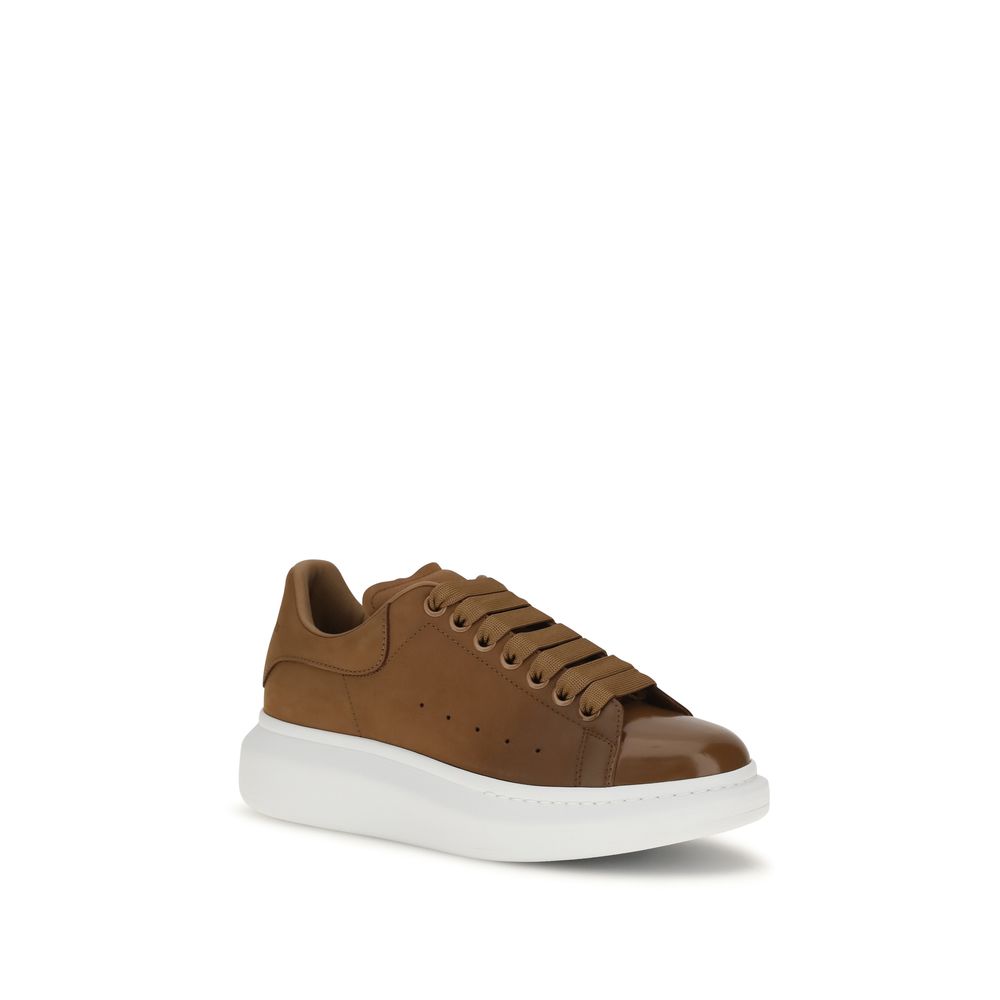 2026 New Arrival Alexander McQueen Brown Calf Leather Bos Taurus Chunky Sneakers