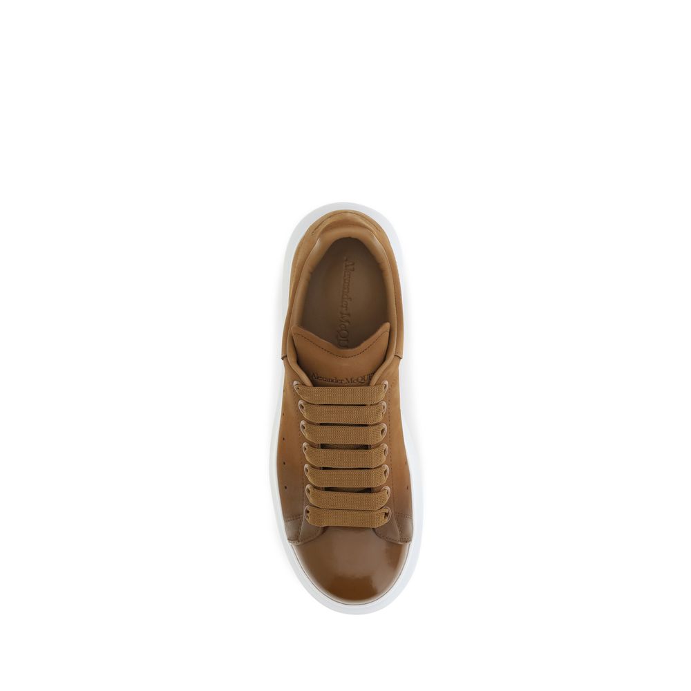 2026 New Arrival Alexander McQueen Brown Calf Leather Bos Taurus Chunky Sneakers