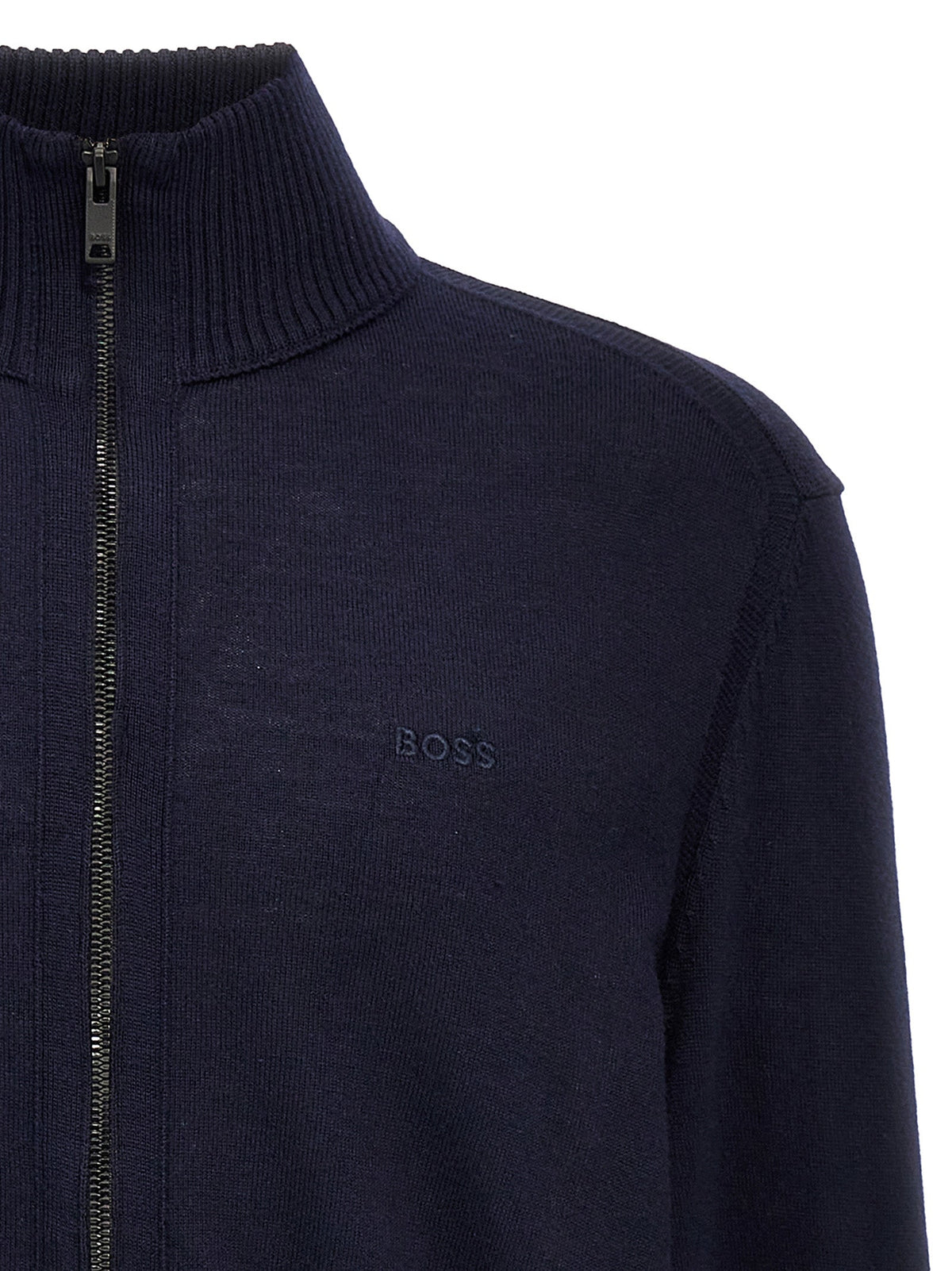 2026 New Arrival Hugo Boss Blue Wool Cardigan