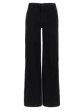 2026 New Arrival 7 For All Mankind Black Cotton Flared Jeans