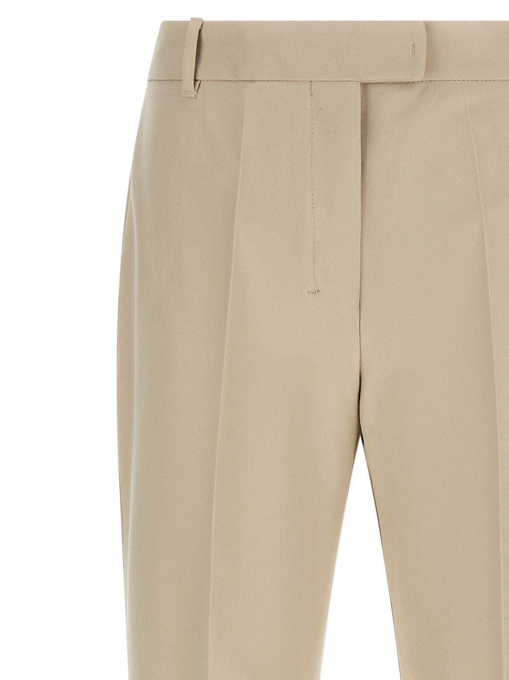 2026 New Arrival 'S Max Mara Beige Cotton Cropped Pants