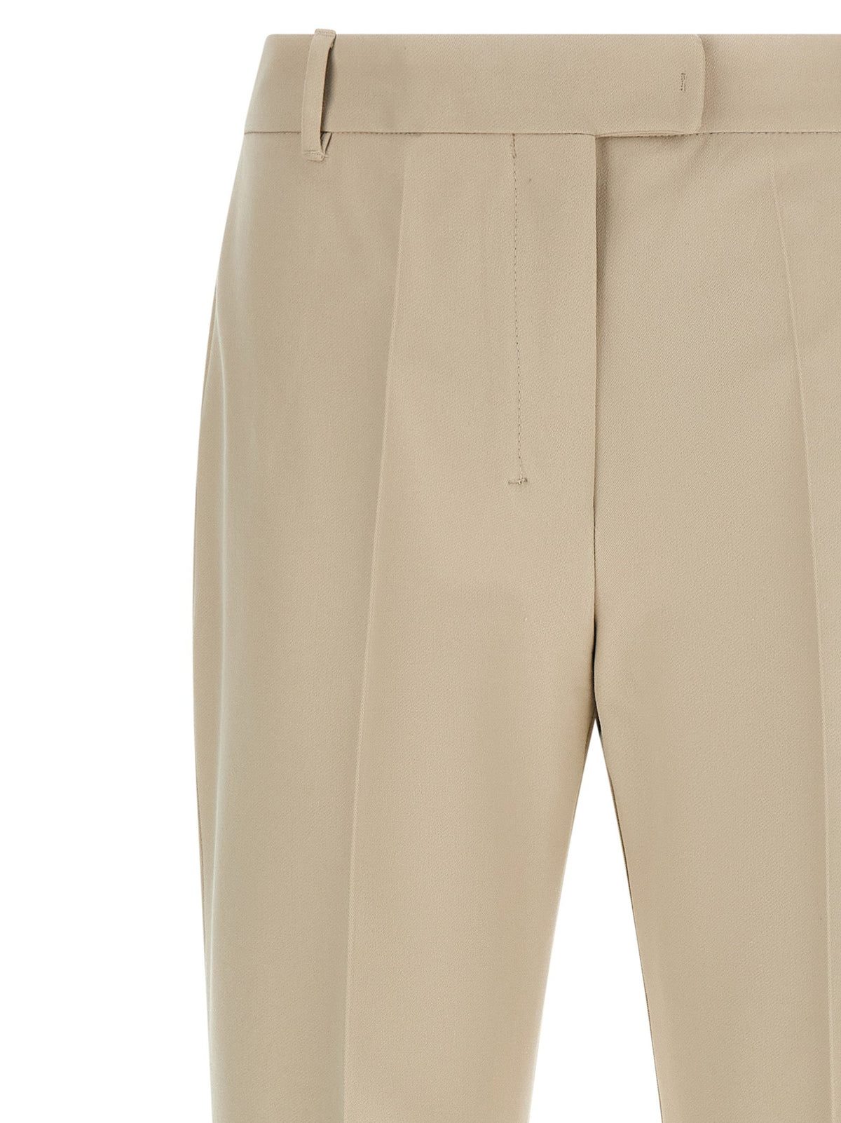 2026 New Arrival 'S Max Mara Beige Cotton Cropped Pants