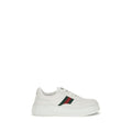 2026 New Arrival Gucci White Calf Leather Bos Taurus Chunky Sneakers