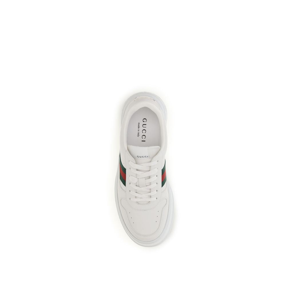 2026 New Arrival Gucci White Calf Leather Bos Taurus Chunky Sneakers