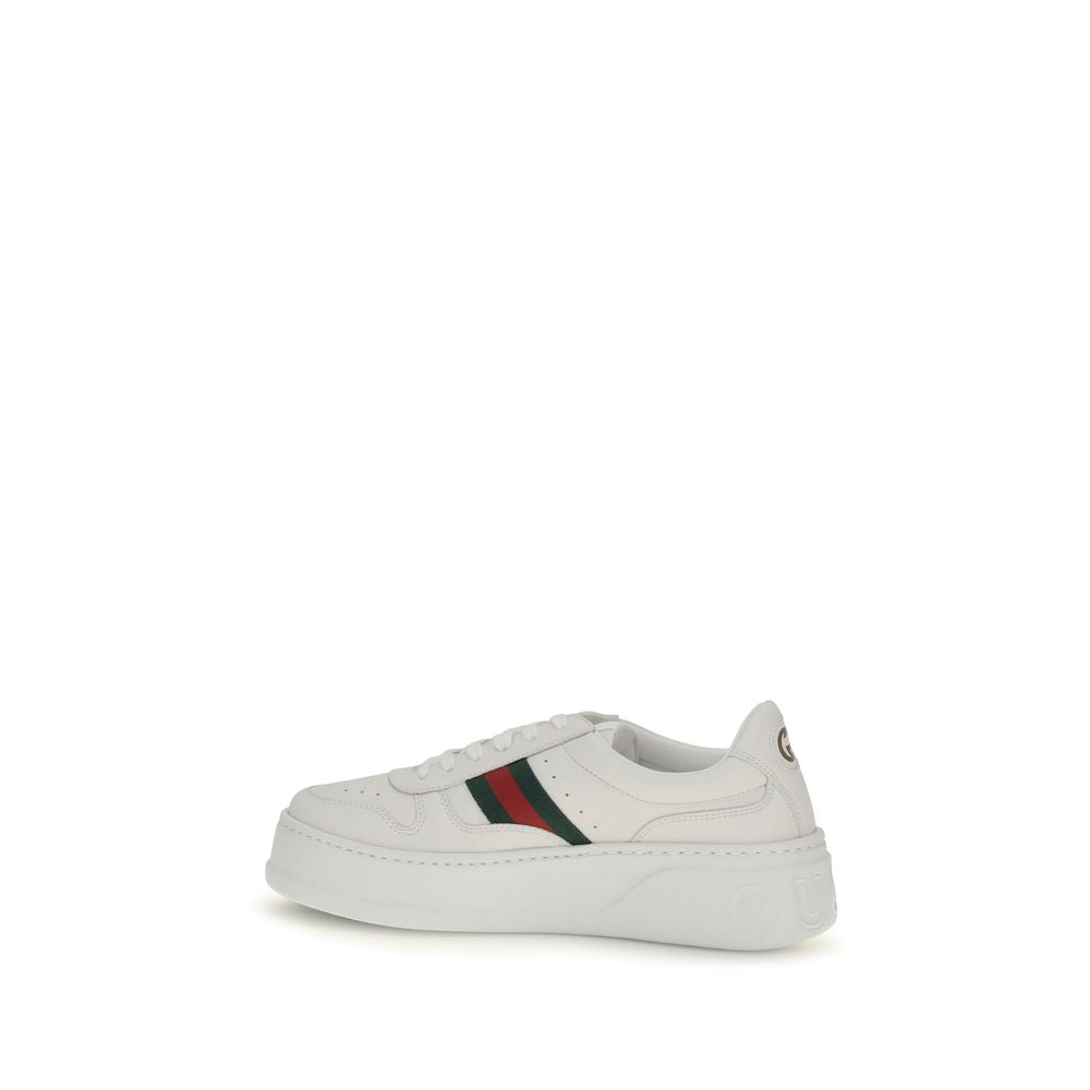 2026 New Arrival Gucci White Calf Leather Bos Taurus Chunky Sneakers