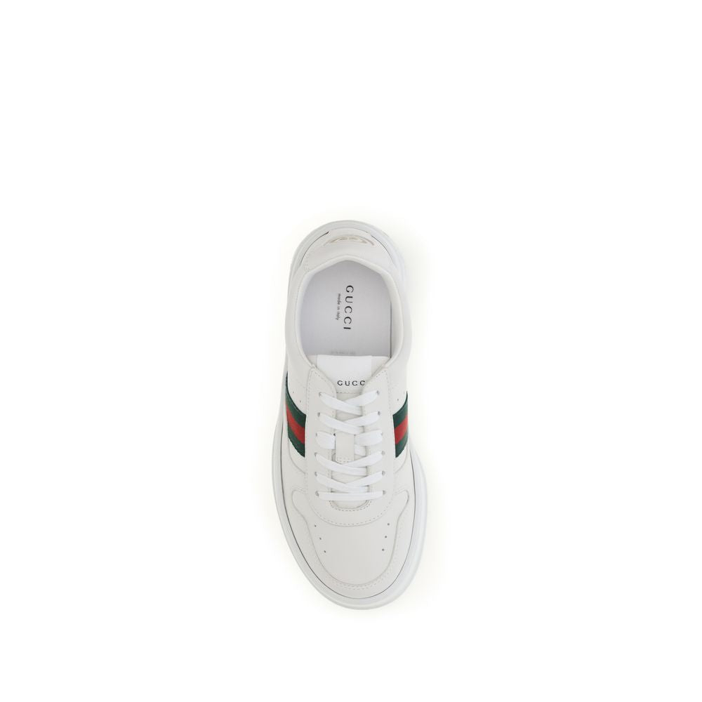 2026 New Arrival Gucci White Calf Leather Bos Taurus Chunky Sneakers