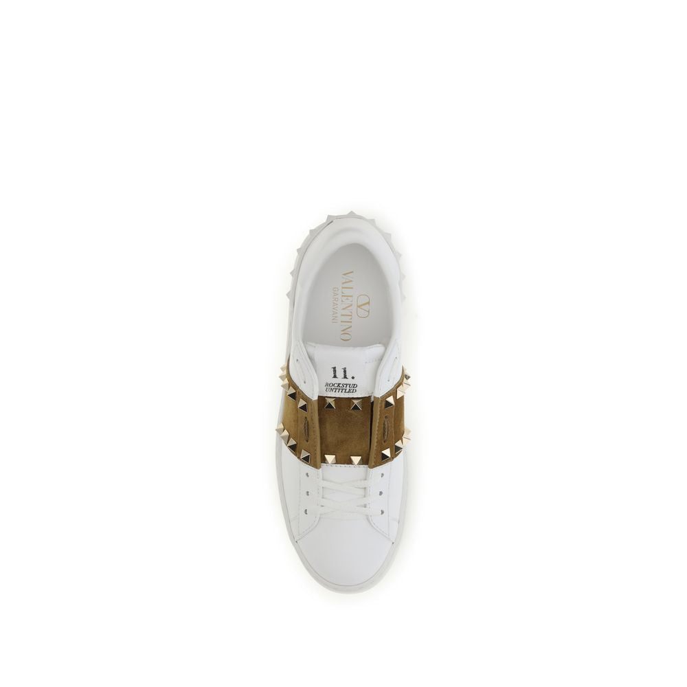 2026 New Arrival Valentino Garavani White Calf Leather Bos Taurus Sneakers
